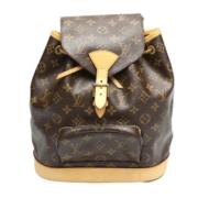 Pre-owned Brunt lerret Louis Vuitton Montsouris