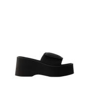 Sorte Scuba Wave Sandaler - Elastisk Materiale