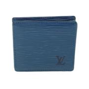 Pre-owned Bla Louis Vuitton lommebok i skinn