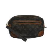 Pre-owned Brunt lerret Louis Vuitton Marly Dragonne