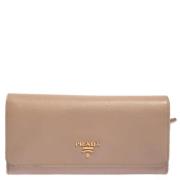 Pre-owned Beige Leather Prada lommebok