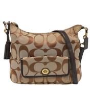 Pre-owned Beige Canvas Coach Benett Crossbody Bag