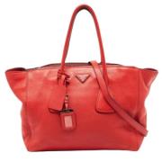 Pre-owned Rod Leather Prada Tote