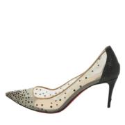 Pre-owned Beige Mesh Christian Louboutin haeler