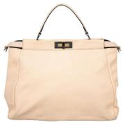 Pre-owned Beige Laer Fendi Peekaboo