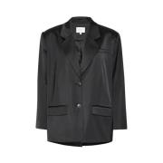 Sort Oversized Blazer Kjolejakke