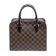 Pre-owned Brunt lerret Louis Vuitton Triana