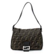 Pre-owned Brunt lerret Fendi mammapose