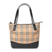 Pre-owned Beige lerret burberry tote