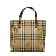 Pre-owned Brunt lerret Burberry Tote