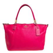 Pre-owned Rosa skinn Coach veske