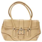 Pre-owned Beige Leather Coach veske