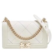 Pre-owned Hvit skinn Chanel Flap Bag