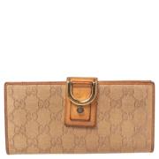 Pre-owned Beige Canvas Gucci lommebok