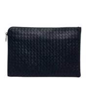 Pre-owned Bla skinn Bottega Veneta Clutch