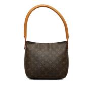 Pre-owned Brunt lerret Louis Vuitton Looping