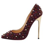 Pre-owned Burgunder semsket skinn Christian Louboutin haeler