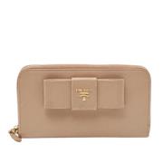 Pre-owned Beige Leather Prada lommebok