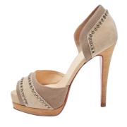 Pre-owned Brunt lerret Christian Louboutin haeler