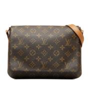 Pre-owned Brunt skinn Louis Vuitton Musette Tango