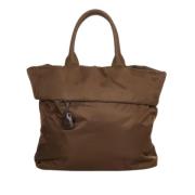 Pre-owned Brunt lerret Prada Tote