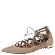 Pre-owned Beige semsket skinn Aquazzura Leiligheter