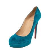 Pre-owned Bla semsket skinn Christian Louboutin haeler