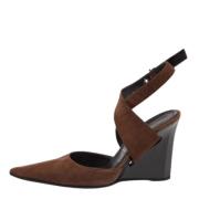 Pre-owned Brune semsket skinn Casadei Sandaler