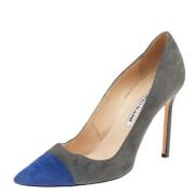 Pre-owned Gra semsket skinn Manolo Blahnik haeler