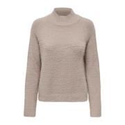 Beige Turtleneck Strikkeplagg for Kvinner