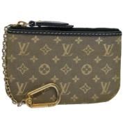 Pre-owned Brunt lerret Louis Vuitton lommebok