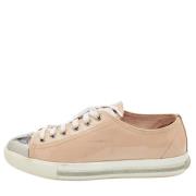 Pre-owned Beige skinn Miu Miu joggesko