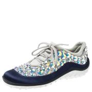 Pre-owned Blue Mesh Miu Miu joggesko