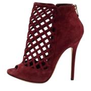 Pre-owned Burgunder semsket skinn Jimmy Choo stovler