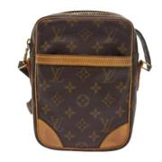 Pre-owned Brunt lerret Louis Vuitton Donau