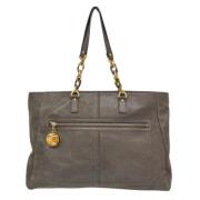 Pre-owned Brunt skinn Fendi Tote