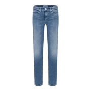 Smart Straight-Leg Jeans i Lys Denim