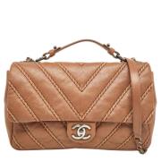 Pre-owned Brun skinn Chanel veske