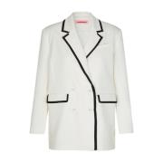 Off-White Falippa Blazer med Sorte Kontrastkanter