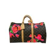 Pre-owned Flerfarget lerret Louis Vuitton Keepall