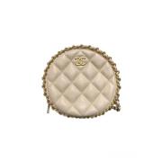 Pre-owned Beige Laer Chanel Crossbody Veske