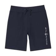 Navy Sweat Shorts med Justerbar Midje