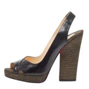 Pre-owned Svart skinn Christian Louboutin Sandaler