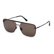 Nolan Sunglasses in Shiny Black/Grey