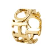 Pre-owned Gull Metal Carolina Herrera Ring