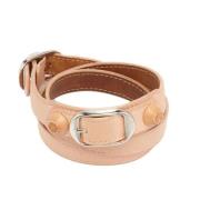 Pre-owned Rosa skinn Balenciaga armband