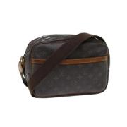 Pre-owned Brunt lerret Louis Vuitton Reporter