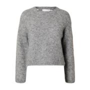 Gabella Ls Pullover Knit - Light Grey Melange