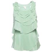 Pre-owned Hvit silke Oscar de la Renta Top