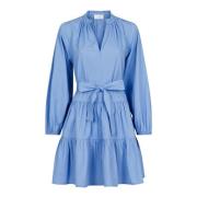 Debbie C Poplin Dress - Light Blue